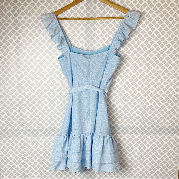 NWT Likely Floral Charlotte Ruffle Trim Mini Dress - Picture 11 of 11